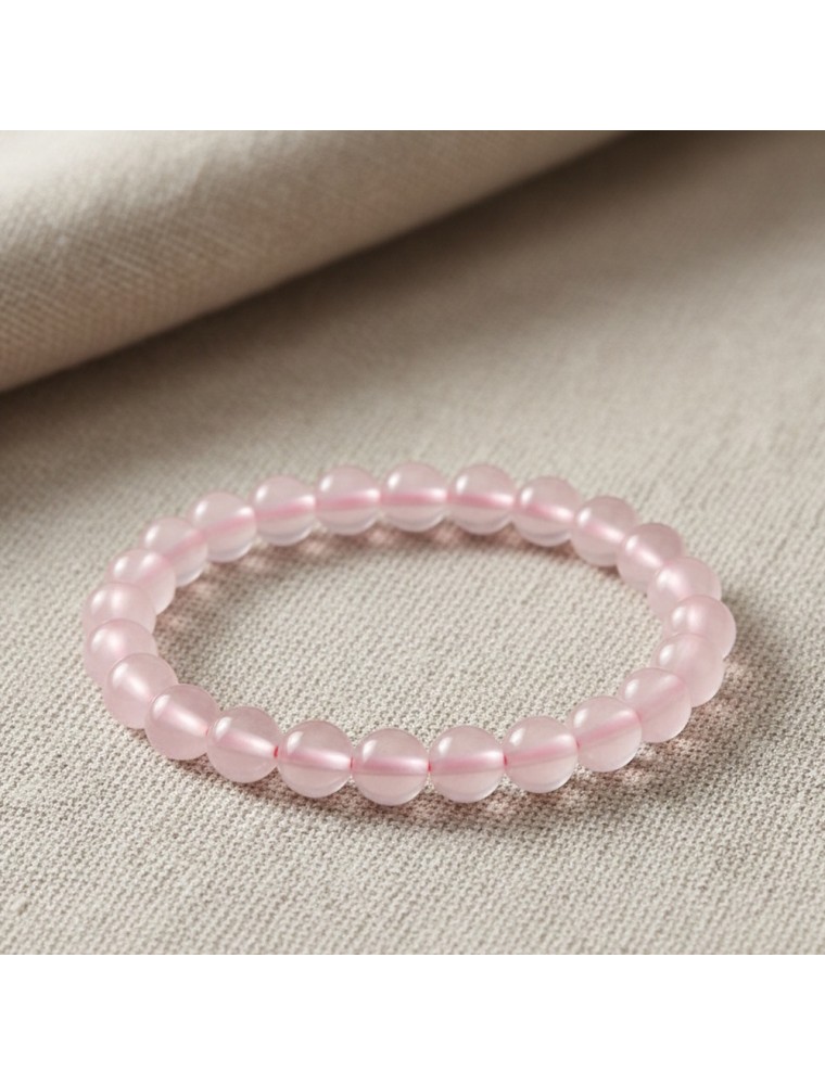 Image principale de la modale pour Bracelet Boule - Quartz Rose - 06 mm