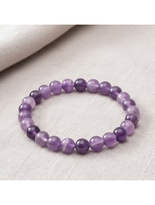 Image 76658 supplémentaire pour Bracelet Boule - Améthyste Rubanée - 06 mm