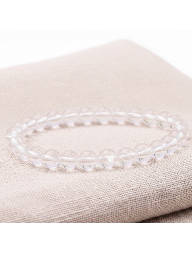 Image principale de la modale pour Bracelet Boule - Cristal de Roche - 06 mm