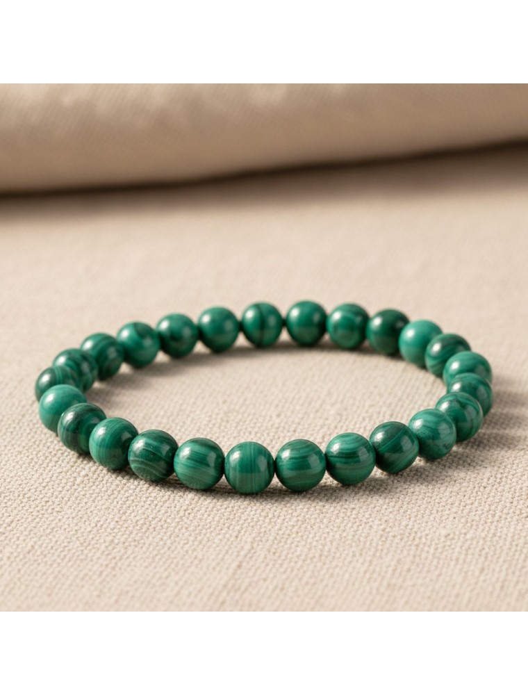Image principale de la modale pour Bracelet Boule - Malachite - 06 mm