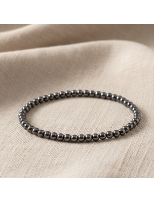 Image de Bracelet Boule - Hématite - 04 mm depuis Bague en hématite et onyx - Louis