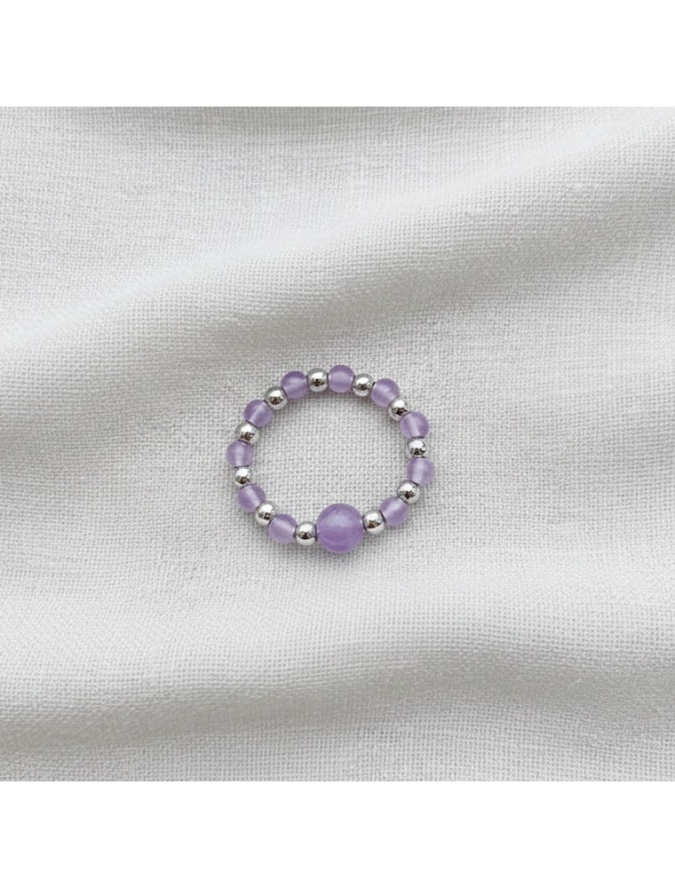 Image principale de la modale pour Bague - Hématite et Améthyste - 54 mm