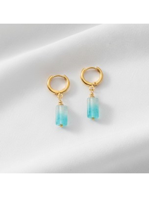 Image 76698 supplémentaire pour Boucles d'Oreilles - Amazonite - 36 mm