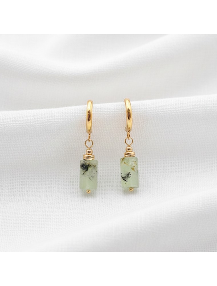 Image principale de la modale pour Boucles d'Oreilles - Phrénite - 36 mm