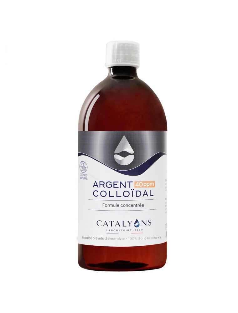 Image principale de la modale pour Argent colloïdal 40 ppm - Oligo-élément 1 Litre - Catalyons