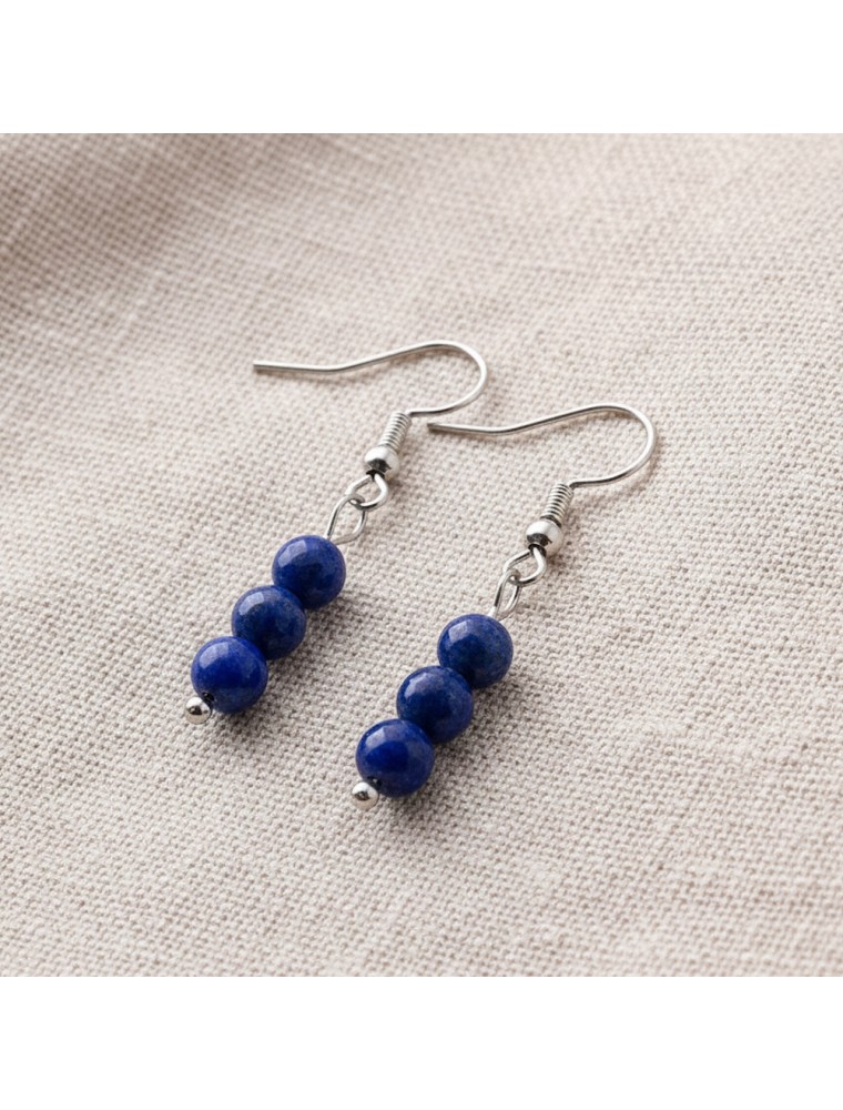 Image principale de la modale pour Boucles d'Oreilles - Lapis Lazuli - 6 mm