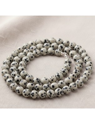 Image 76860 supplémentaire pour Fil de Perles - Jaspe Dalmatien - 6 mm