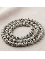 Image de Fil de Perles - Jaspe Dalmatien - 6 mm depuis Achetez vos pierres et toute la Lithothérapie ici – Pierres naturelles et bijoux authentiques (2)