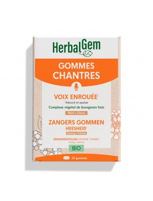 Image de Gommes chantres Bio - Soulagez vos cordes vocales 24 gommes - Herbalgem depuis louis-herboristerie