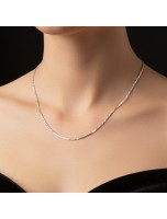 Image de Chaîne Argent 925 - Maille Vénitienne Torsadée - 55 cm depuis Achetez vos pierres et toute la Lithothérapie ici – Pierres naturelles et bijoux authentiques (2)