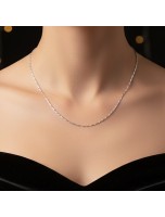 Image de Chaîne Argent 925 - Maille Vénitienne Torsadée - 45 cm depuis Achetez vos pierres et toute la Lithothérapie ici – Pierres naturelles et bijoux authentiques (2)