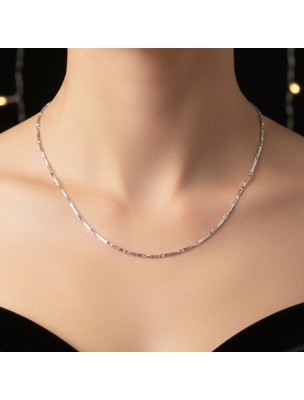 Image 76971 supplémentaire pour Chaîne Argent 925 - Maille Epi Gravé - 45 cm