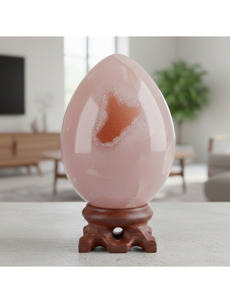 Image principale de la modale pour Oeuf - Agate Cristallisée - 30 à 40 mm