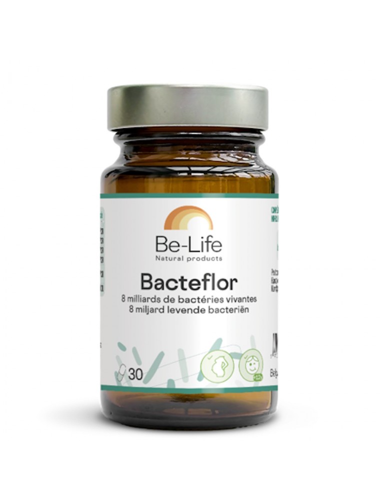 Image principale de la modale pour Bacteflor - Probiotiques 8 milliards de micro-organismes vivants 30 gélules - Be-Life