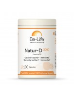 Image de Natur-D 2000 UI (Vitamine D Naturelle) - Ossature saine et Immunité 100 capsules - Be-Life depuis Vitamine D - Boostez votre système immunitaire | Vente en ligne
