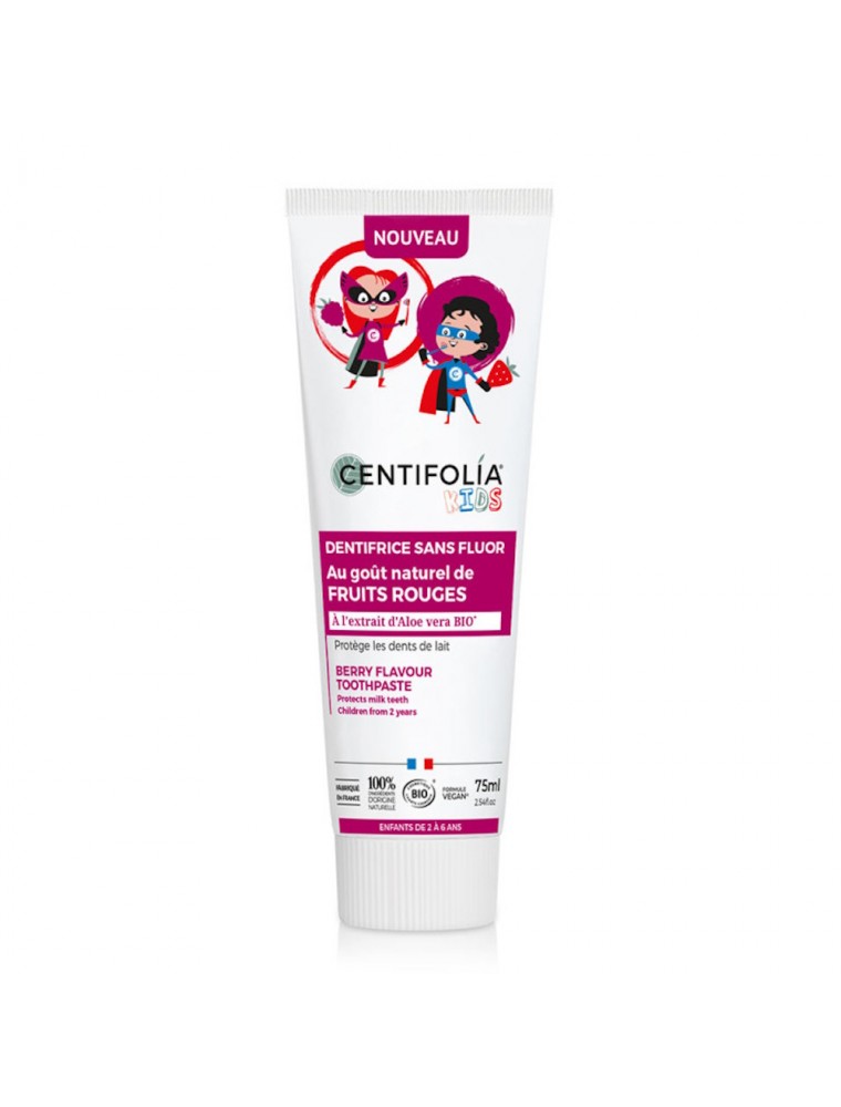 Image principale de la modale pour Dentifrice Enfants aux Fruits Rouges Bio - Protection 75 ml - Centifolia