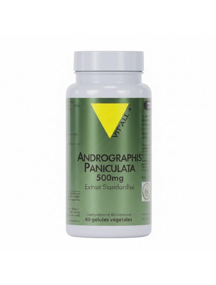 Image principale de la modale pour Andrographis Paniculata 500mg - Respiration et Défenses Naturelles 60 gélules végétales - Vit'all+