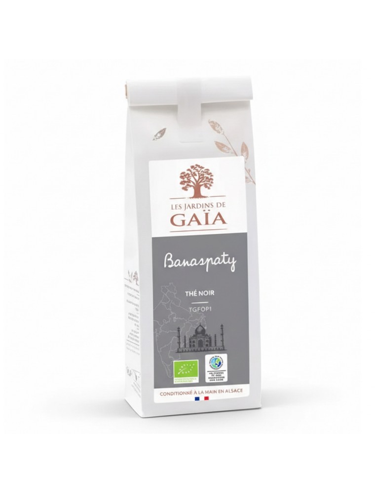 Image principale de la modale pour Banaspaty TGFOP1 Bio - Thé Noir Assam 100 g - Les Jardins de Gaïa