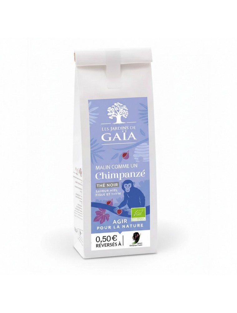 Image principale de la modale pour Malin comme un Chimpanzé Bio - Thé Noir Parfumé 100 g - Les Jardins de Gaïa