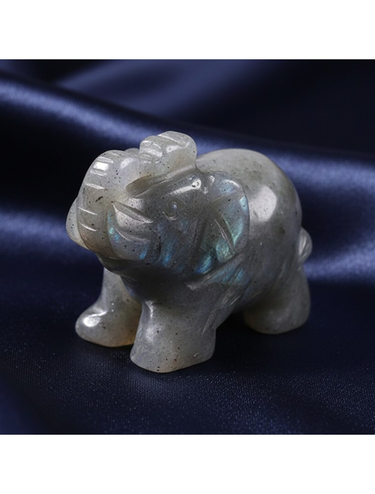 Image principale de la modale pour Eléphant - Labradorite - 40 mm