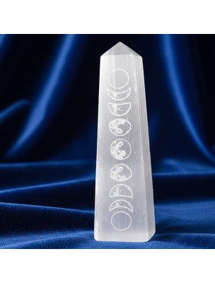 Image de Pointe Obélisque - Sélénite - 150 mm depuis Achetez les produits Louis à l'herboristerie Louis (17)