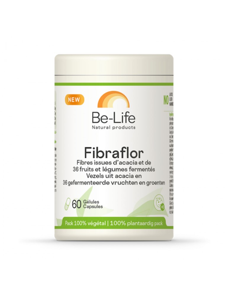 Image principale de la modale pour Fibraflor - Fibres d'Acacia, de Fruits et de Légumes 60 gélules - Be-Life