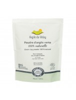 Image de Argile verte ultra ventilée - Masque, Eau d'Argile et Bain 300g - Argile du Velay depuis Argiles : Retrouvez tous nos produits de phytothérapie et d'herboristerie