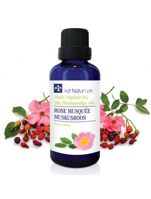Image 77352 supplémentaire pour Rose Musquée Bio - Huile Végétale de Rosa rubiginosa 50 ml - Ad Naturam