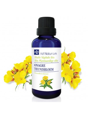 Image de Onagre Bio - Huile Végétale d'Oenothera biennis 50 ml - Ad Naturam depuis Pâquerette Bio - Macérât Huileux 50 ml - Ad Naturam