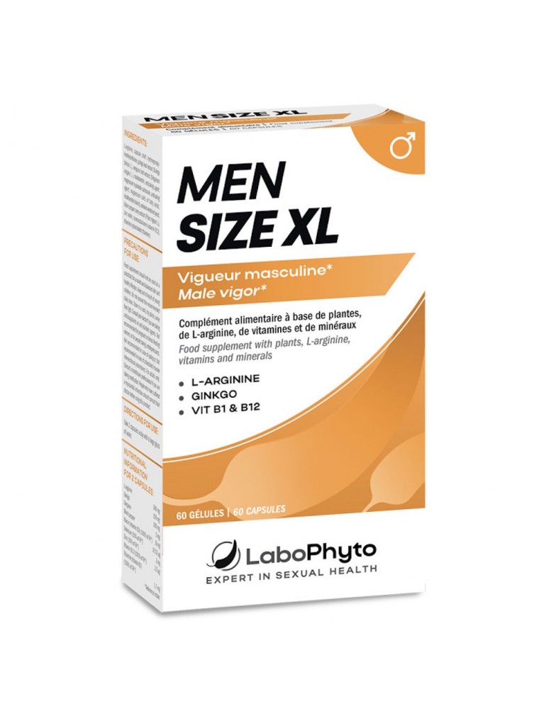 Image principale de la modale pour Men Size XL - Performance sexuelle pour l'homme 60 gélules - LaboPhyto