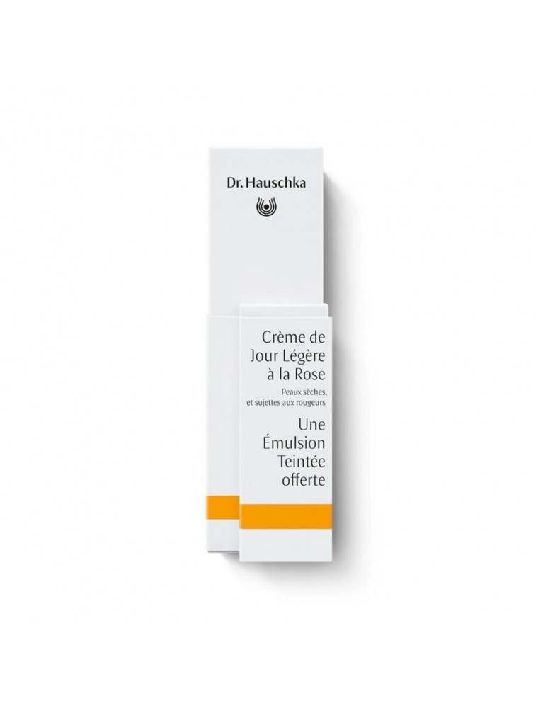 Image principale de la modale pour Crème de Jour Légère à la Rose et Emulsion Teintée offerte - Soin du visage 30 ml et 2,5 ml- Dr Hauschka