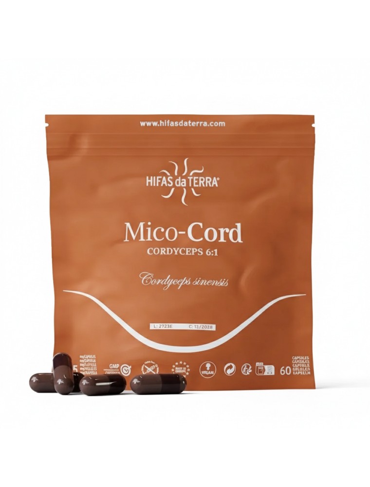 Image principale de la modale pour Mico-Cord - Immunité et Tonus Recharge de 60 capsules - Hifas Da Terra