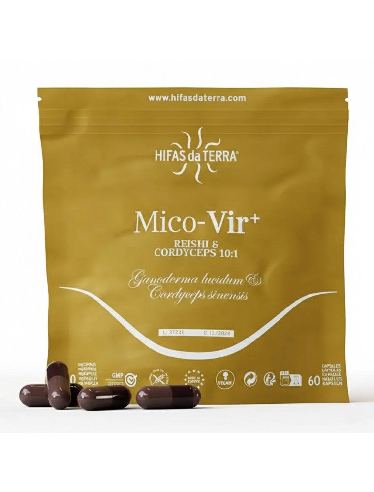 Image principale de la modale pour Mico-Vir+ - Immunité et Tonus Recharge de 60 capsules - Hifas Da Terra