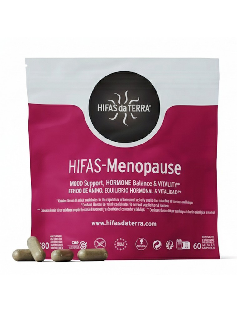 Image principale de la modale pour Hifas Ménopause Bio - Bien-Être Féminin Recharge 60 capsules - Hifas Da Terra