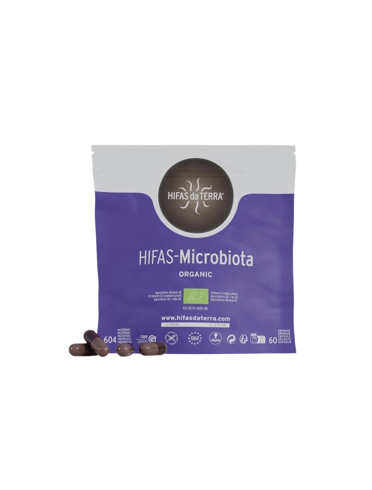 Image principale de la modale pour Hifas Microbiota Bio - Immunité et Flore Intestinale Recharge de 60 capsules - Hifas Da Terra