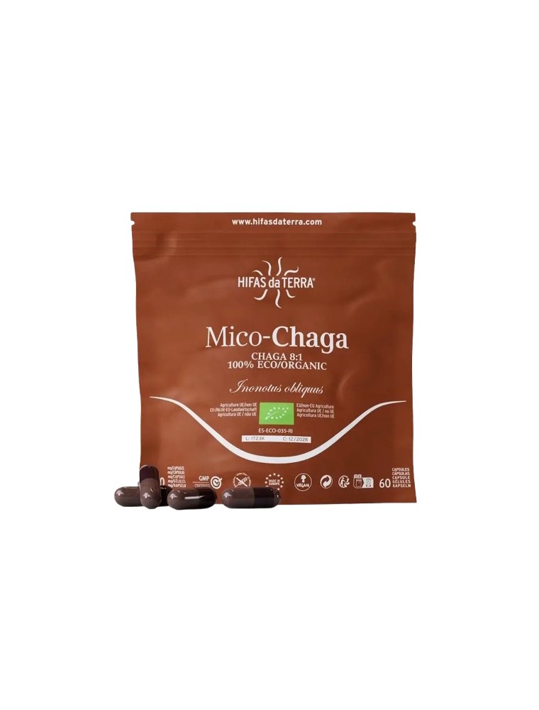 Image principale de la modale pour Mico-Chaga Bio - Immunité et Tonus Recharge de 60 capsules - Hifas Da Terra