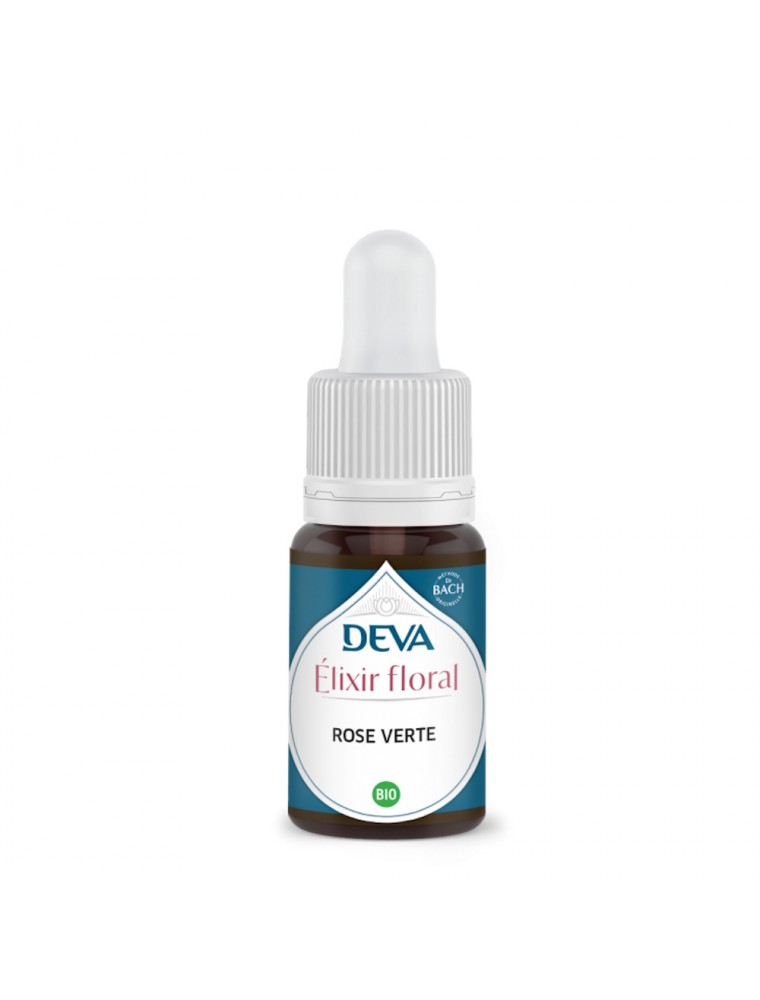 Image principale de la modale pour Rose Verte Bio - Libération des inquiétudes Elixir floral 15 ml - Deva