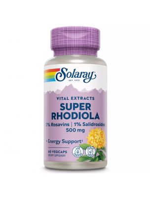 Image de Super Rhodiola 500 mg - Stress et Fatigue 60 capsules végétales - Solaray depuis Cycle féminin Bio - Spray 15 ml - Deva