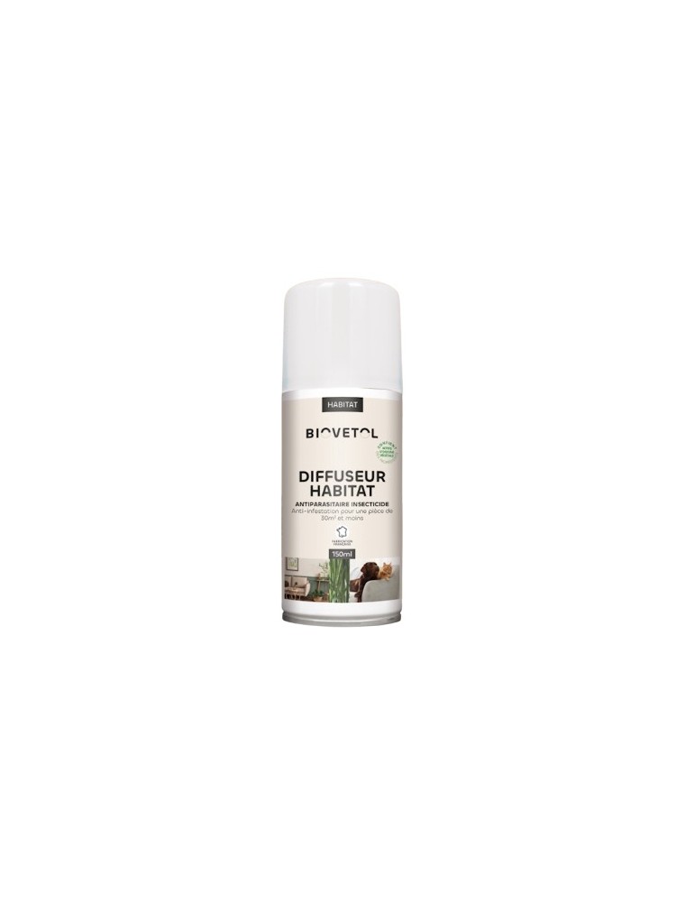 Image principale de la modale pour Diffuseur Habitat Bio - Contre les tiques, puces et moustiques 150 ml - Biovetol