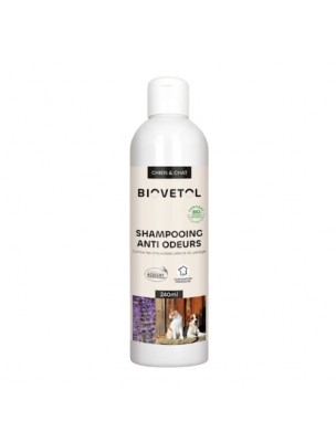 Image de Shampooing Anti-Odeur Bio - Soin du Pelage des Chats et des Chiens 240 ml - Biovetol depuis Achetez les nouvelles tisanes arrivées à l'herboristerie Louis