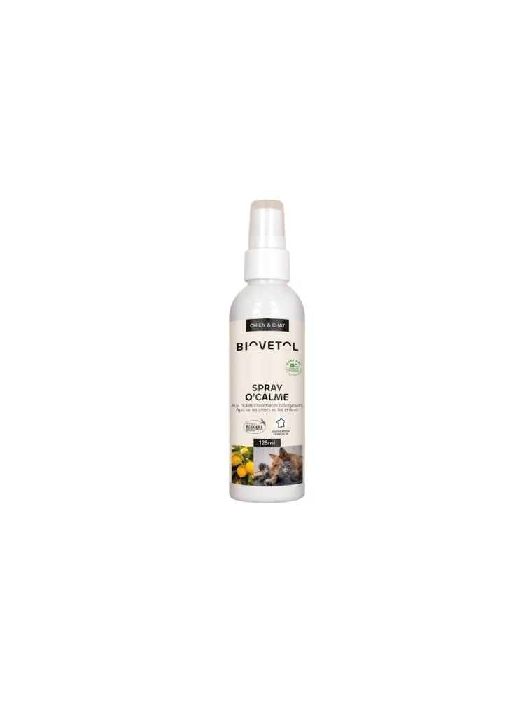 Image principale de la modale pour Spray O'Calme Bio - Parfum d'Ambiance des Chats et des Chiens 125 ml - Biovetol
