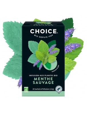 Image de Menthe Sauvage Bio - Infusion 17 sachets - Choice depuis Infusion Rooïbos Vanille Bio Choice