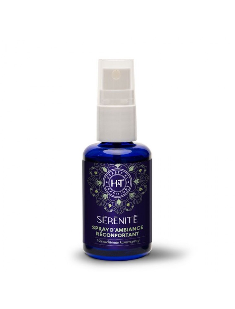 Image principale de la modale pour Spray d'Ambiance Réconfortant Bio - Rituel Sérénité (Vata) 30 ml - Herbes et Traditions