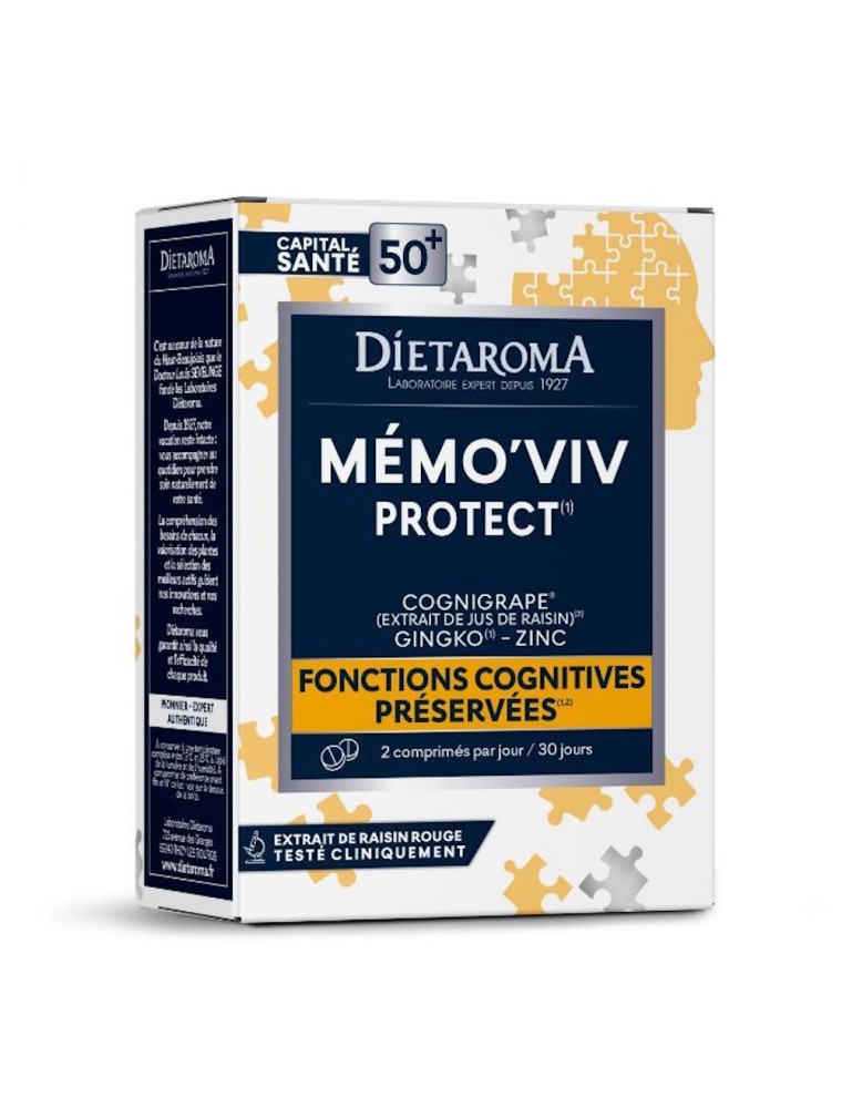 Image principale de la modale pour Mémo'Viv Protect - Capital Mémoire 60 comprimés - Dietaroma