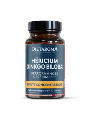 Image de Hericium Ginkgo biloba Bio - Performances cérébrales 60 comprimés - Dietaroma depuis Achetez les produits Dietaroma à l'herboristerie Louis (2)