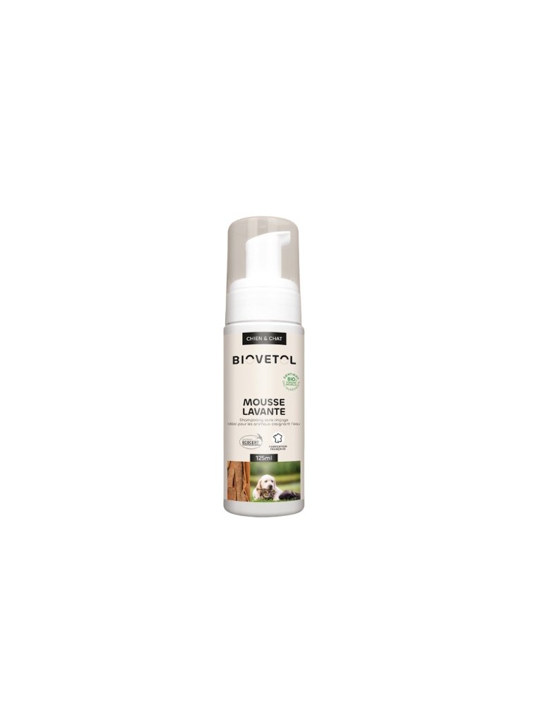 Image principale de la modale pour Mousse Lavante Bio - Soin de la Peau des Chats et des Chiens 125ml - Biovetol