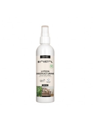 Image de Lotion Destruct'Urine Chiens Bio - Parfum d'Ambiance 240 ml - Biovetol depuis Achetez les nouvelles tisanes arrivées à l'herboristerie Louis