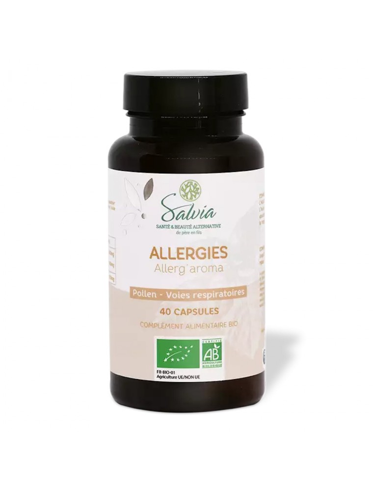 Image principale de la modale pour Allerg'aroma Bio - Allergies 40 capsules d'huiles essentielles - Salvia