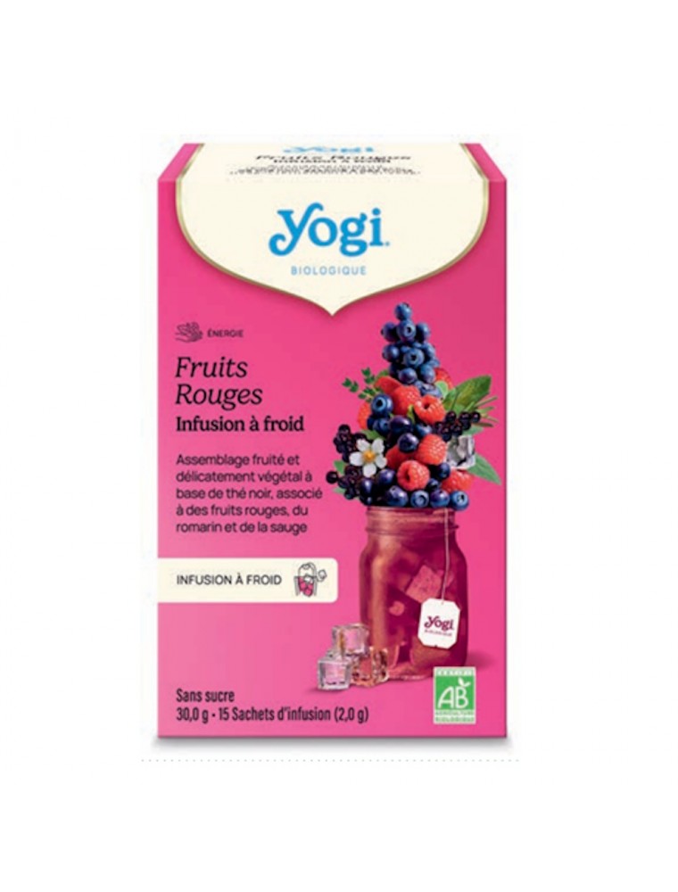 Image principale de la modale pour Fruits Rouges Bio - Infusions à Froid 15 sachets - Yogi