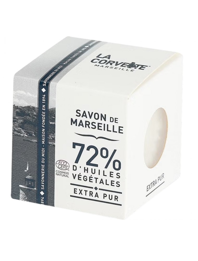 Image principale de la modale pour Cube de Savon de Marseille Extra Pur Bio - 72% d'Huiles Végétales 500g - La Corvette